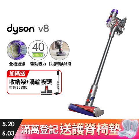 ■送副廠架+迷你電動渦輪吸頭Dyson V8 SV25 無線吸塵器