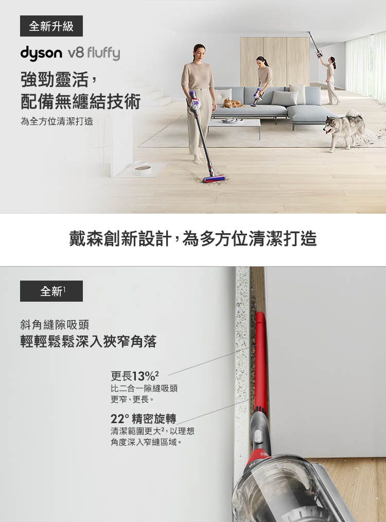 超值福利品】Dyson V8 Fluffy SV25 無線吸塵器- PChome 24h購物