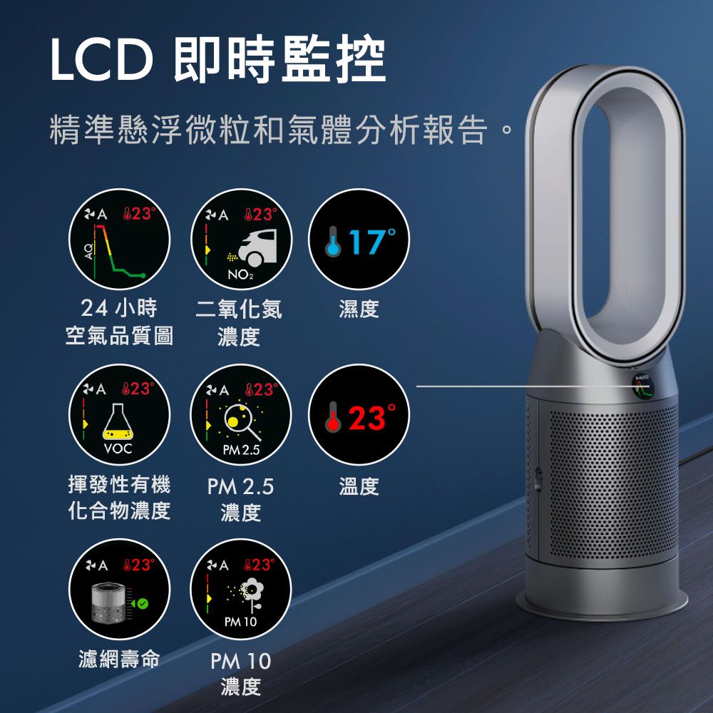 Dyson 戴森 Purifier Hot+Cool 三合一涼暖空氣清淨機HP07(銀白)