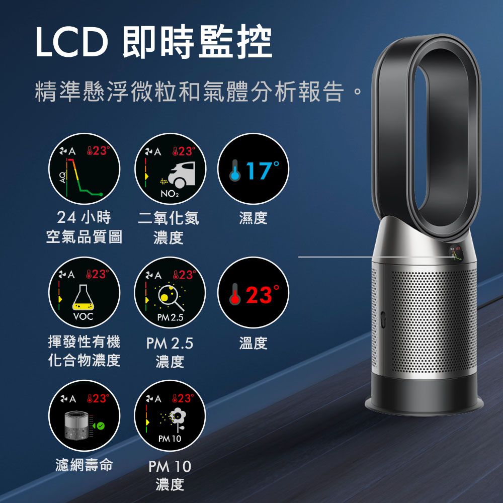 Dyson 戴森 Purifier Hot+Cool 三合一涼暖空氣清淨機HP07(黑鋼)