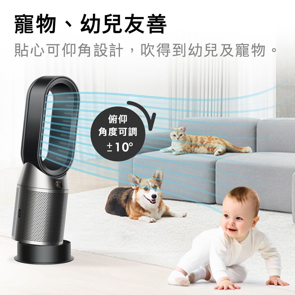 Dyson 戴森 Purifier Hot+Cool 三合一涼暖空氣清淨機HP07(黑鋼)