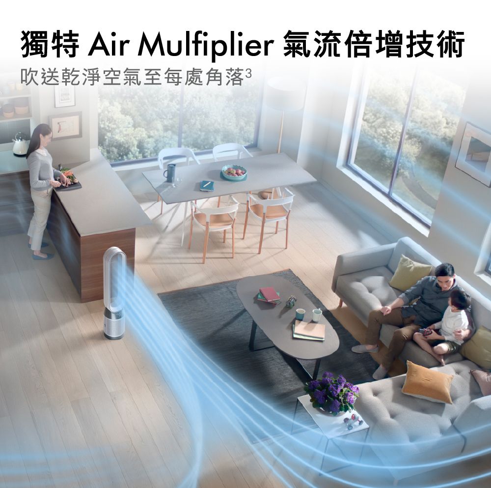 獨特 Air Mulfiplier 氣流倍增技術吹送乾淨空氣至每處角落3