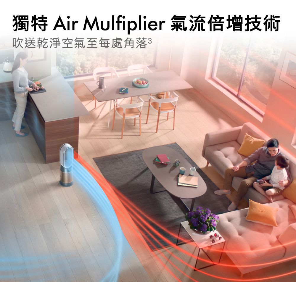 獨特 Air Mulfiplier 氣流倍增技術吹送乾淨空氣至每處角落3