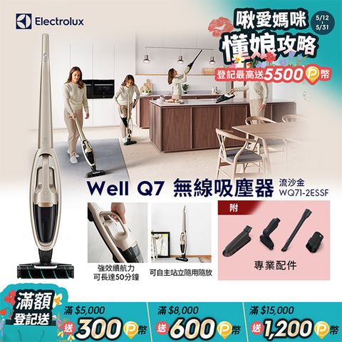【Electrolux 伊萊克斯】Well Q7無線吸塵器 (WQ71-2ESSF)