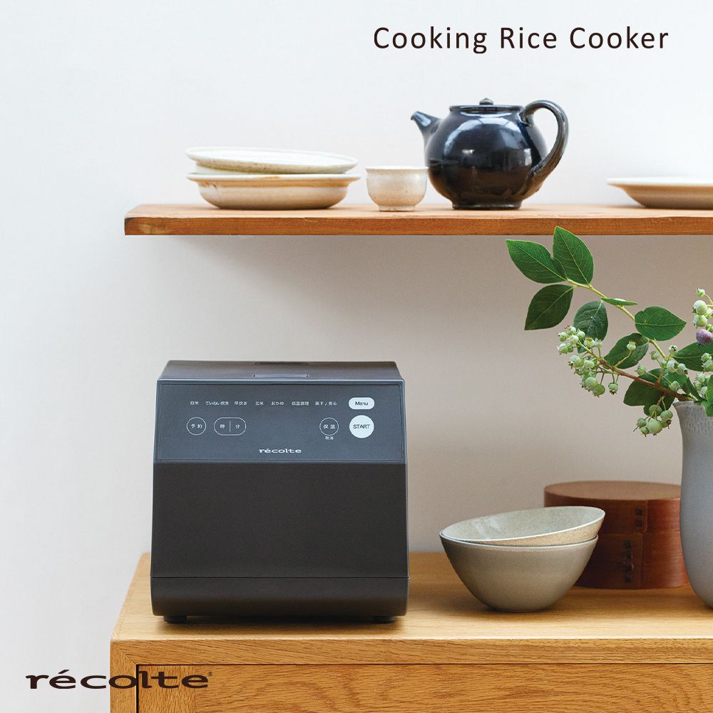 recolte 麗克特  日本Cooking Rice Cooker 電子鍋 RCR-2 灰黑