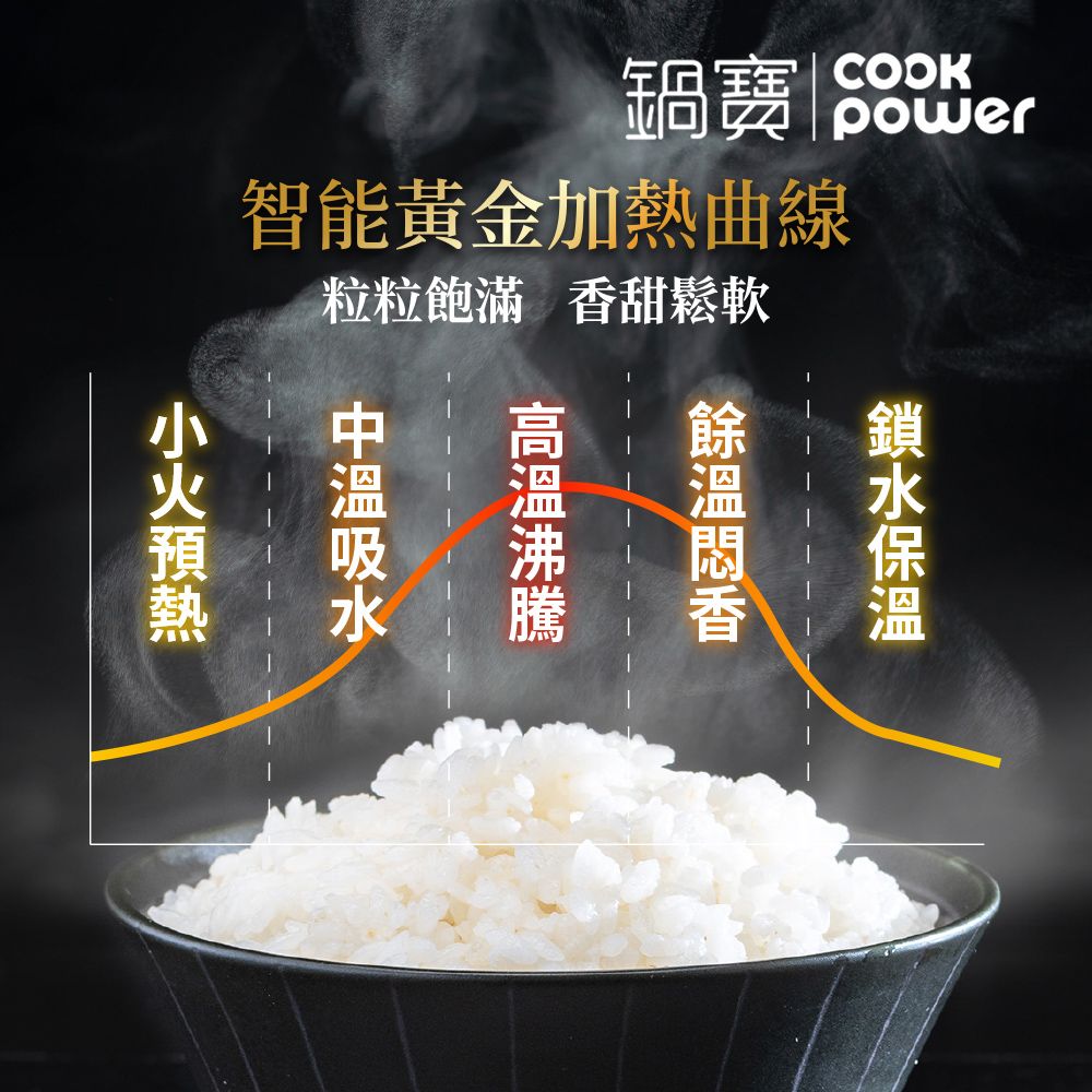 CookPower 鍋寶 微電腦多功能電子鍋6人份-黑(RCO-360)