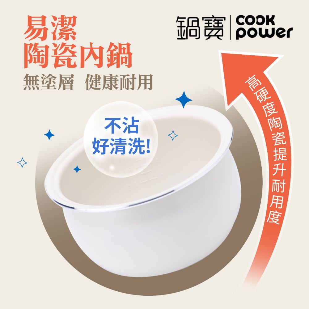 CookPower 鍋寶 微電腦多功能電子鍋6人份-黑(RCO-360)