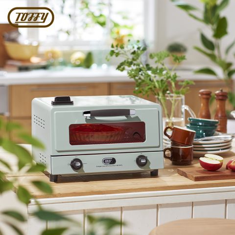 日本設計、簡約時尚日本Toffy Classic 遠紅外線蒸氣烤箱 K-TS6 蘋果綠