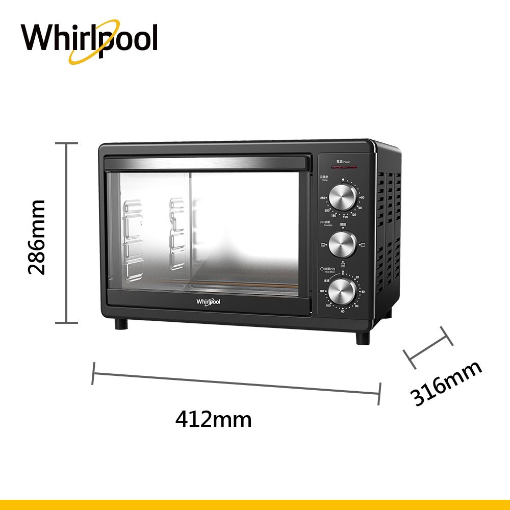 Whirlpool 惠而浦  18公升不鏽鋼機械式烤箱 WTOM181B