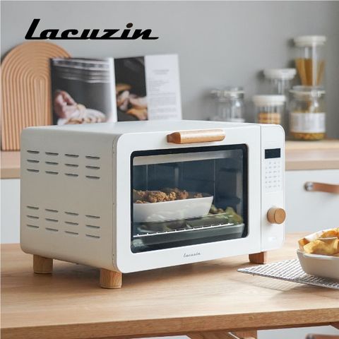 小空間大容量 品嚐美味烤宴Lacuzin 智慧萬用電子烘烤箱(珍珠白) LCZ1402WT
