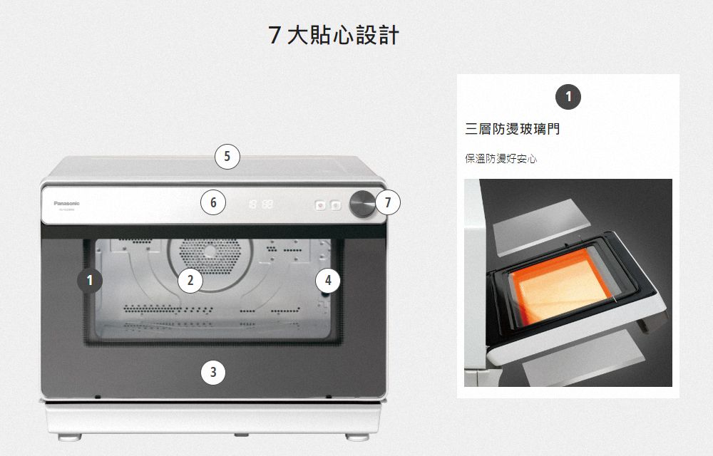 57大貼心設計6243三層防燙玻璃門保溫防燙好安心1