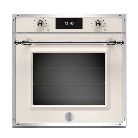 義大利BERTAZZONI 博塔隆尼傳承系列嵌入式蒸烤箱F6011HERVPTAC(220V/60Hz)(象牙白/不鏽鋼框)