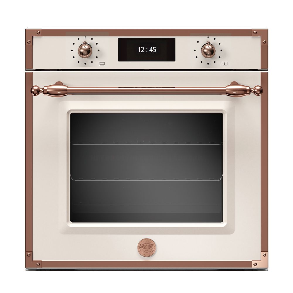  義大利BERTAZZONI 博塔隆尼傳承系列嵌入式蒸烤箱F6011HERVPTAC(220V/60Hz)(象牙白/玫瑰金框)