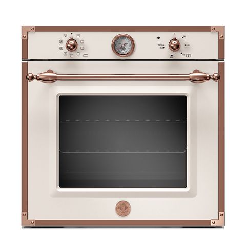 義大利BERTAZZONI 博塔隆尼傳承系列嵌入式電烤箱F609HEREKTAC(220V/60Hz)(象牙白/玫瑰金框)