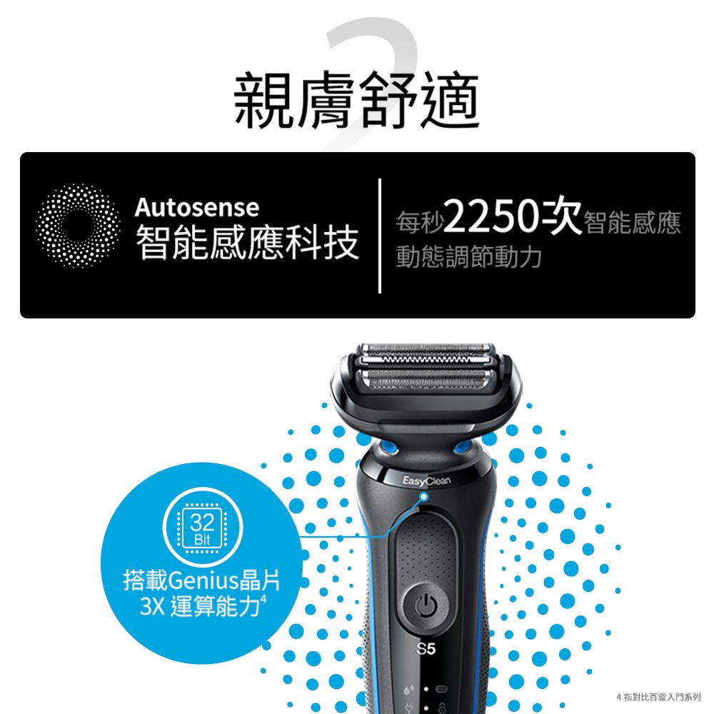 BRAUN 百靈 5系免拆快洗電鬍刀 51-W1200s 沉穩白邊款(51-M1200s同款)(電動刮鬍刀/刮鬍刀)