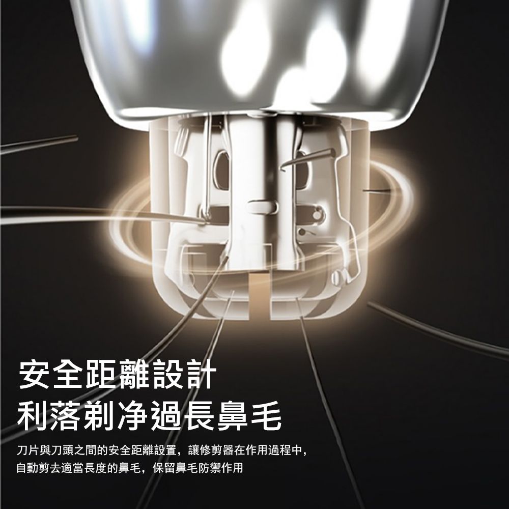 Kyhome 智能數顯電動鼻毛修剪器 剃鼻毛刀 無痛剃毛器 小巧便攜 USB充電 -白色