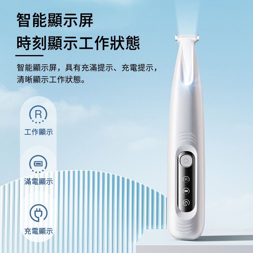 SUNLY 寵物剪毛器 貓狗局部剃毛器 LED燈電剪器 白色