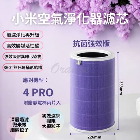 Xiaomi 小米 空氣清淨機 4PRO 濾芯 抗菌版 HEPA 濾心 濾網 米家  空氣淨化器 淨生活