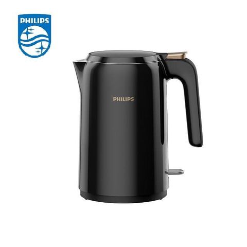【飛利浦 PHILIPS】1.5L不鏽鋼煮水壺 (HD9389/80)+吐司機(黑色)HD2582/92