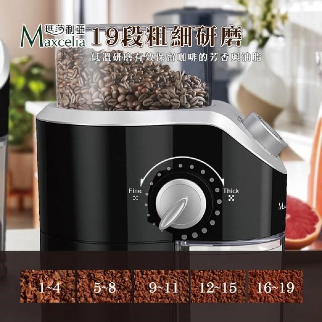  Maxcelia 瑪莎利亞 12杯份 平盤電動研磨磨豆機 MX-0212CG