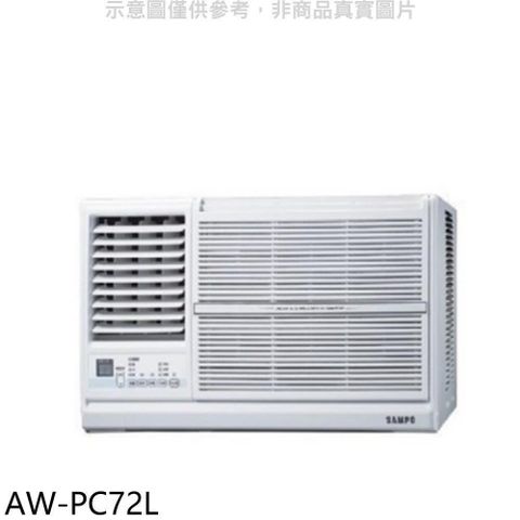 【南紡購物中心】 聲寶【AW-PC72L】定頻左吹窗型冷氣(含標準安裝)(7-11商品卡2700元