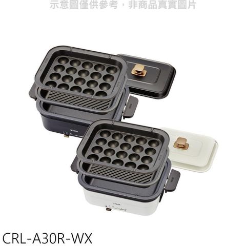 【南紡購物中心】 虎牌【CRL-A30R-WX】多功能方型電烤盤白色電火鍋