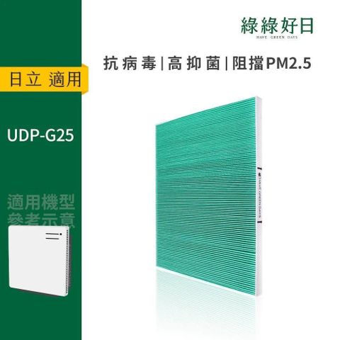 適用 HITACHI日立 UDP-G25 節能空氣清淨機 HEPA抗菌濾芯
