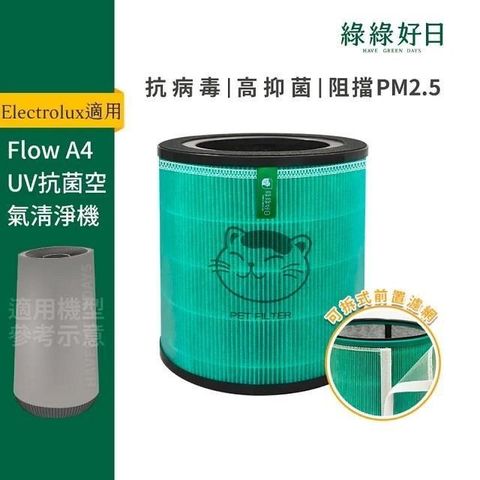 綠綠好日 適用 伊萊克斯 Flow A4系列 EP53-48 抗菌複合式 HEPA濾網