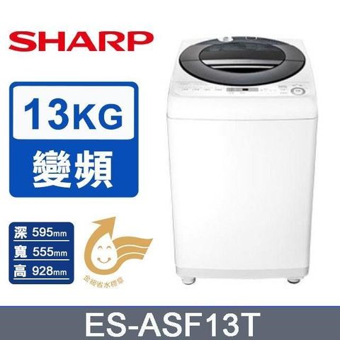 SHARP 夏普 13公斤《變頻-直立式》無孔槽洗衣機ES-ASF13T