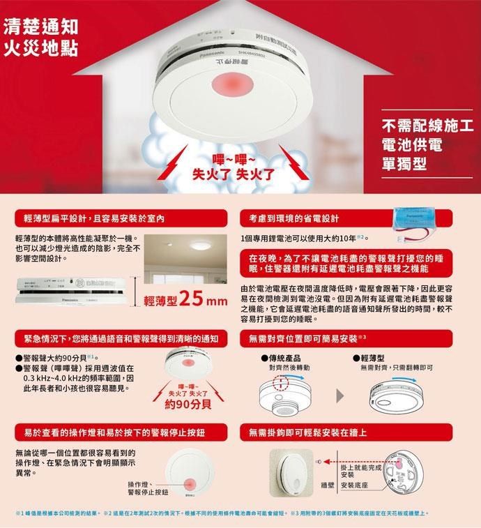 國際牌Panasonic】住宅用火災警報器(偵熱型) SHK48155802 - PChome 24h購物