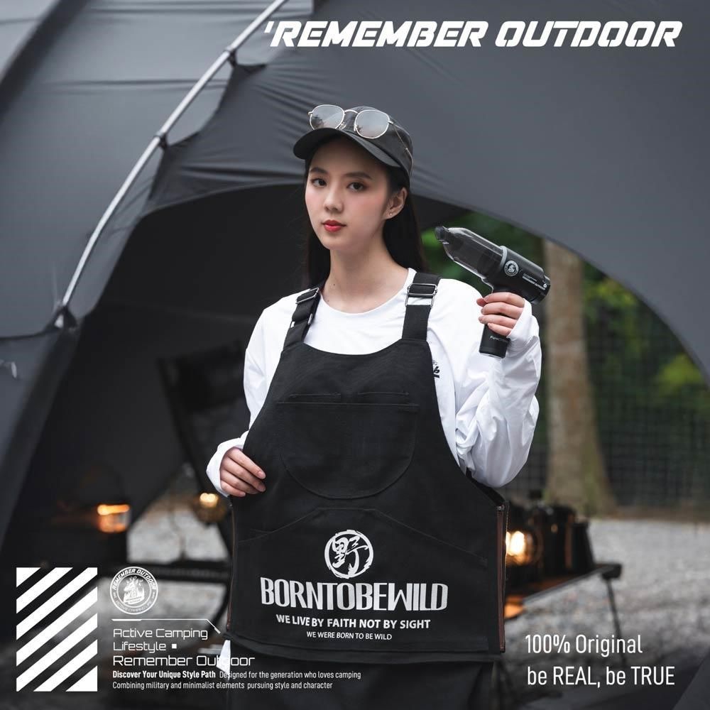 Active CampingLifestyleRemember REMEMBER OUTDOORBORNTOBEWILDWE LIVE BY FAITH NOT BY SIGHTWE WERE BORN TO BE WILD100% Originalbe REAL, be TRUEDiscover Your Unique Style Path  for the generation who loves campingCombining military and minimalist elements pursuing style and character
