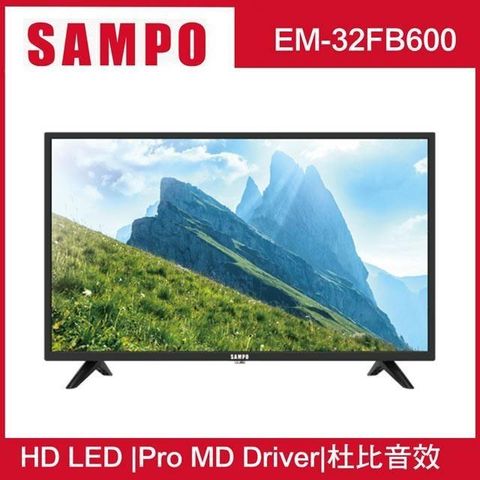 SAMPO 聲寶 【南紡購物中心】 贈1%P幣32型LED液晶顯示器+視訊盒(EM-32FB600不含安裝)