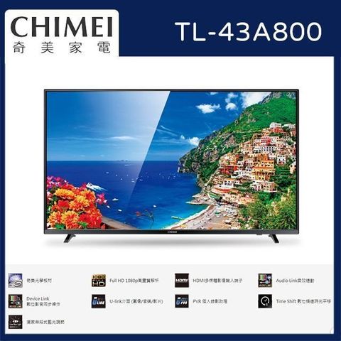 CHIMEI 奇美 【南紡購物中心】 加碼贈1%P幣40型低藍光LED顯示器TL-40A800