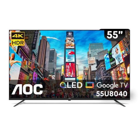 【南紡購物中心】 AOC 55型 4K QLED Google TV 智慧顯示器 55U8040 (無安裝)