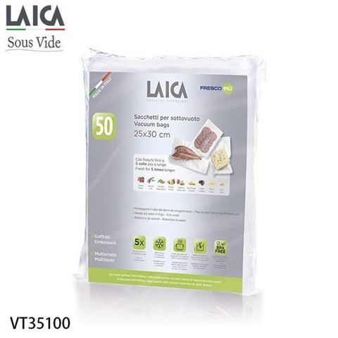 【南紡購物中心】 【LAICA 萊卡】網紋式真空包裝袋 袋式25x30cm(50入) VT35100