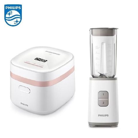 【飛利浦 PHILIPS】Q彈鎖香多料理電子鍋 (HD3073/50)+超活氧迷你果汁機 (HR2601/02)