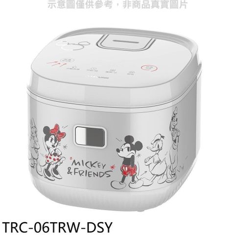 【南紡購物中心】 大同【TRC-06TRW-DSY】米奇米妮微電腦白色電子鍋