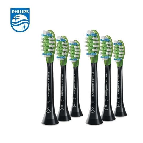 PHILIPS 飛利浦 【南紡購物中心】 Sonicare 智臻亮白刷頭6入-黑 (HX9063/96)