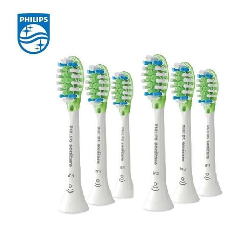 PHILIPS 飛利浦 【南紡購物中心】 Sonicare 智臻亮白刷頭6入-白 (HX9063/67)