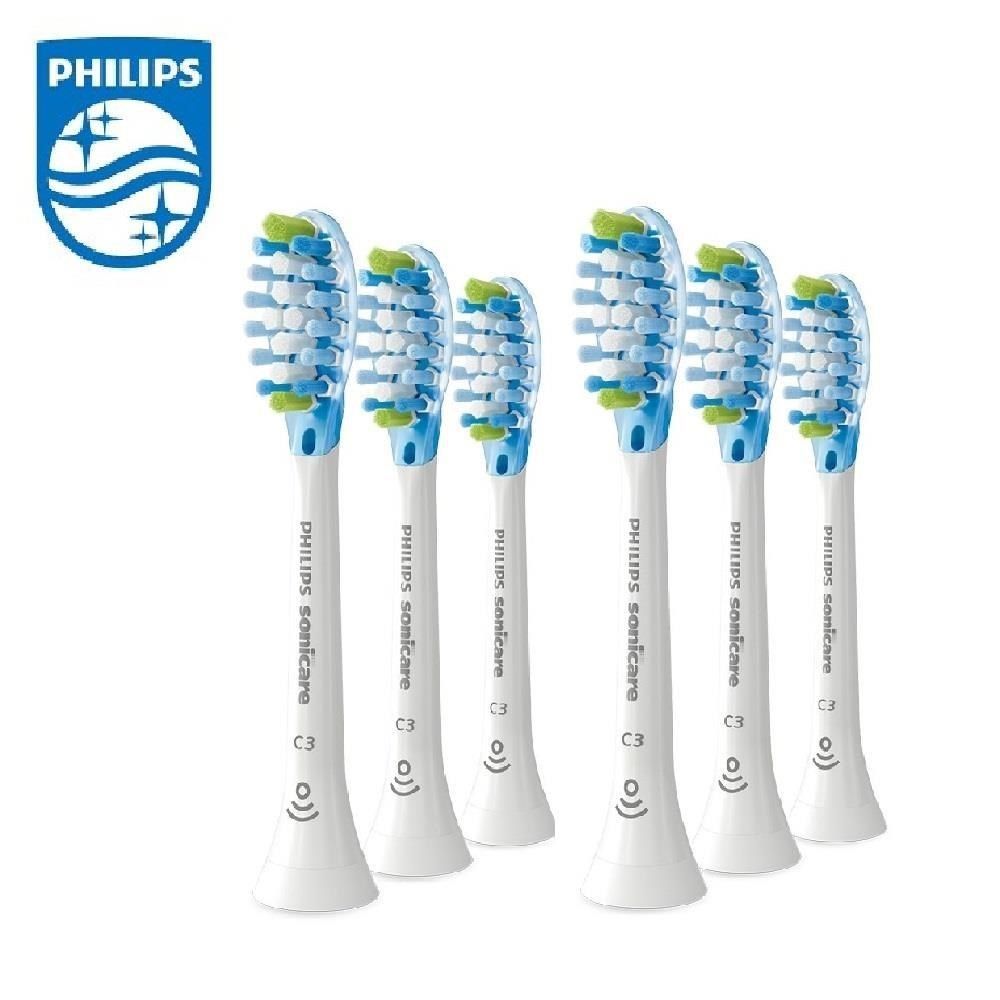 PHILIPS 飛利浦 【南紡購物中心】 智能超效清潔刷頭6入-白 (HX9043/67)