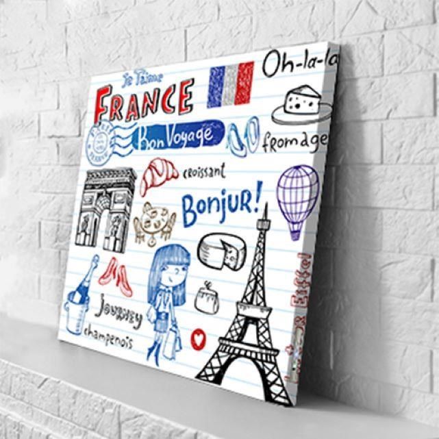 VisualSonic 【南紡購物中心】 【日本】看見你的聲音 藍牙畫布音箱- France