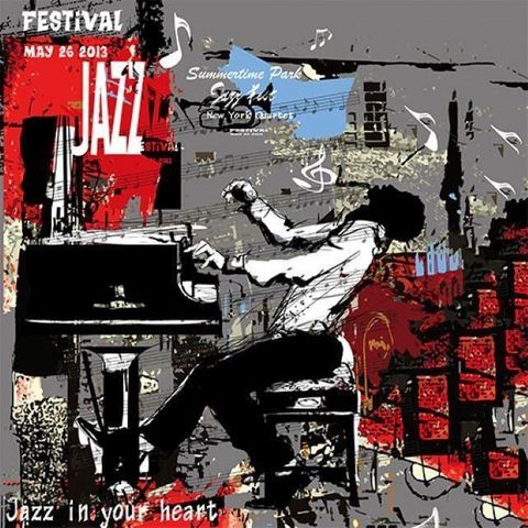 VisualSonic 【南紡購物中心】 【日本】見你的聲音 藍牙畫布音箱- JAZZ Festival