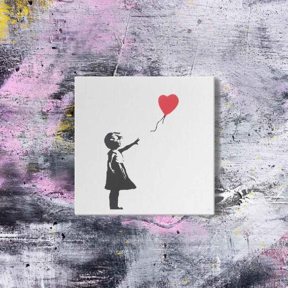 VisualSonic 【南紡購物中心】 【EPOCHSIA夏潮 x 英國 Banksy】藍牙畫布音箱聯名款 Girl With Balloon-氣球女孩