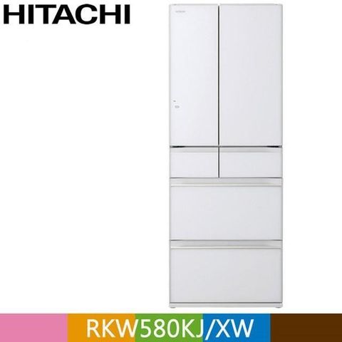 HITACHI 日立 569公升日本原裝魔術溫控六門冰箱RKW580KJ琉璃白(XW)