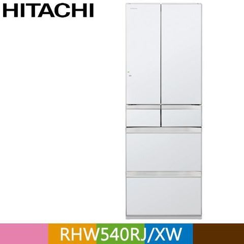 HITACHI 日立 日立 537公升日本原裝變頻六門冰箱RHW540RJ琉璃白(XW)