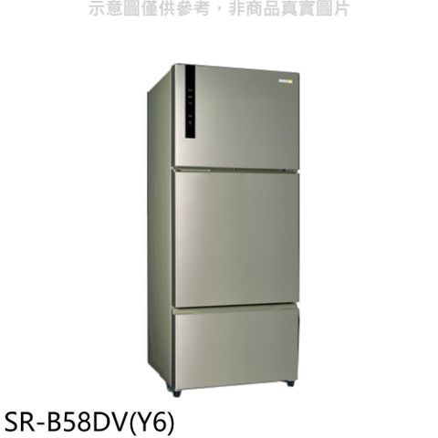 【南紡購物中心】 聲寶【SR-B58DV(Y6)】580公升三門變頻冰箱香檳銀(7-11商品卡100元