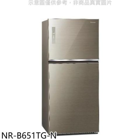 【南紡購物中心】 Panasonic國際牌【NR-B651TG-N】650公升雙門變頻冰箱翡翠金