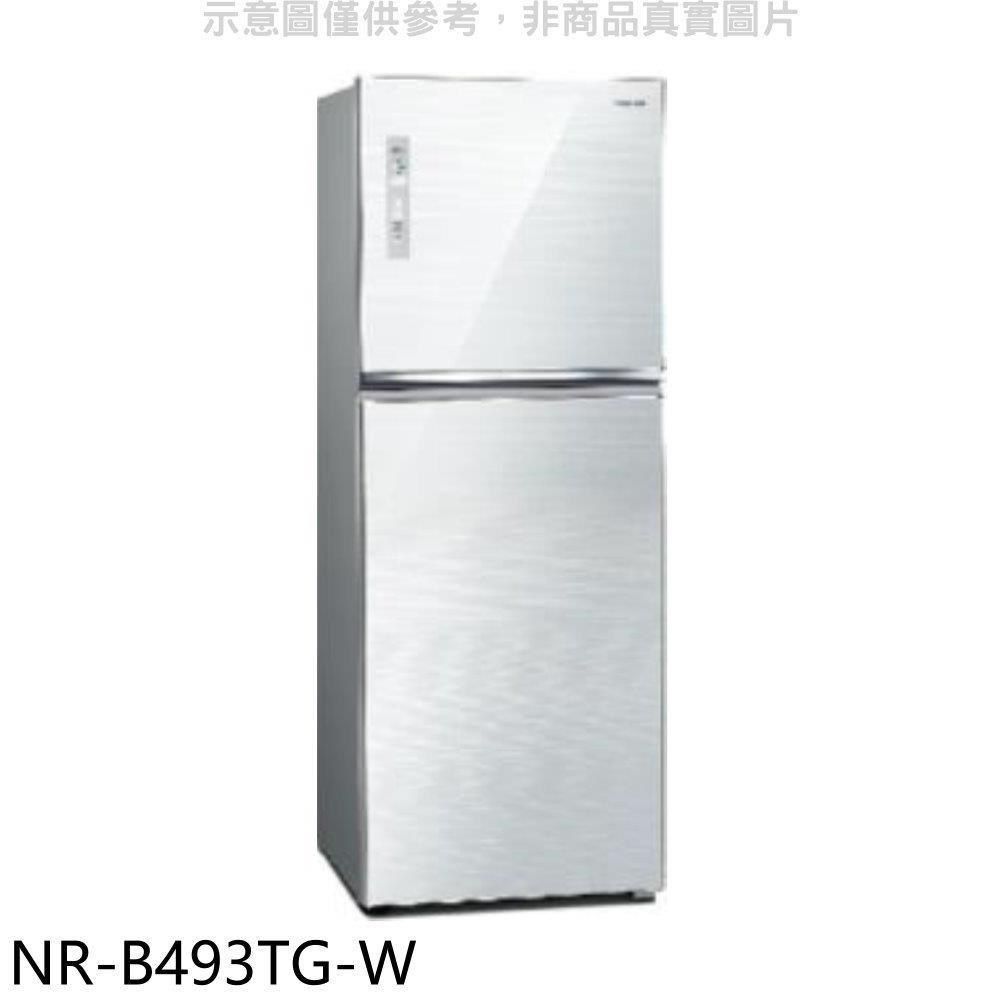 Panasonic 國際牌 【南紡購物中心】 【NR-B493TG-W】498公升雙門變頻玻璃翡翠白冰箱(含標準安裝