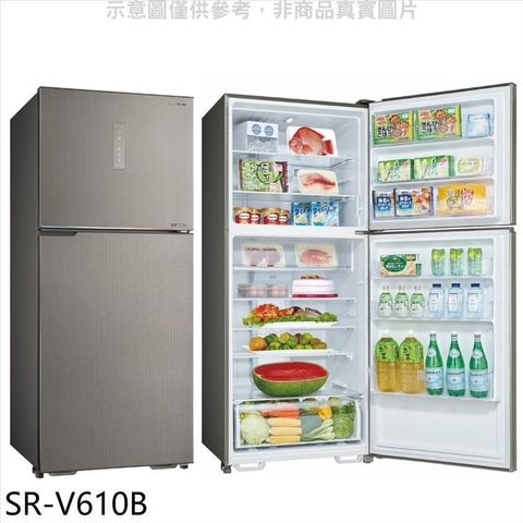 【南紡購物中心】 SANLUX台灣三洋【SR-V610B】606公升雙門變頻冰箱(含標準安裝)