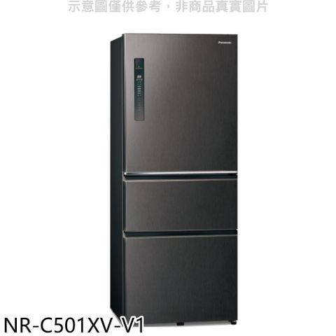 【南紡購物中心】 Panasonic國際牌【NR-C501XV-V1】500公升三門變頻絲紋黑冰箱(含標準安裝)